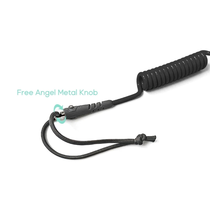 High-Performance Coiled Leash for Wing Foiling/Water Sports
